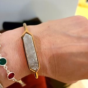 Kinsley Armelle Gild and Crystal Druzy bracelet